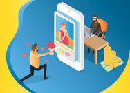 An animation depicting romance scams