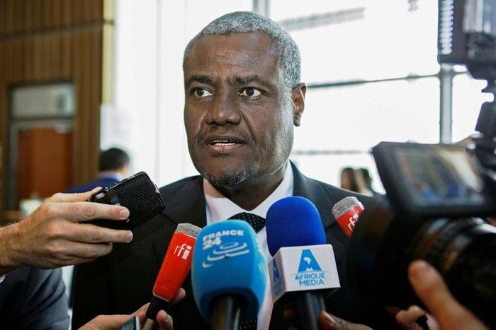 AU Commisioner Moussa Faki, pictured on January 31, 2017 in Addis Ababa, criticised member states for a lack of solidarity to combat famine and drought, with the situation set to worsen as the rainy season ends