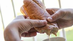 Dunking bread in tea