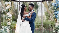 A couple during a wedding