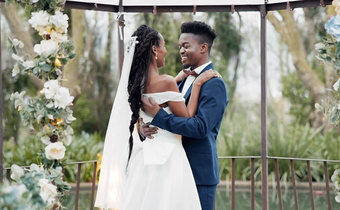A couple during a wedding