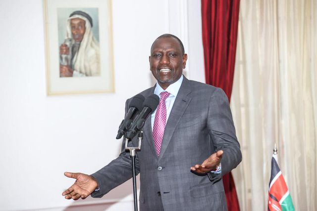President William Ruto addressing a delegation of Jubilee MPs at State House on Wednesday, February 8, 2023