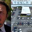 Tesla CEO Elon Musk and the Tesla factory in Fremont, California.Nathan Howard and Justin Sullivan via Getty Images