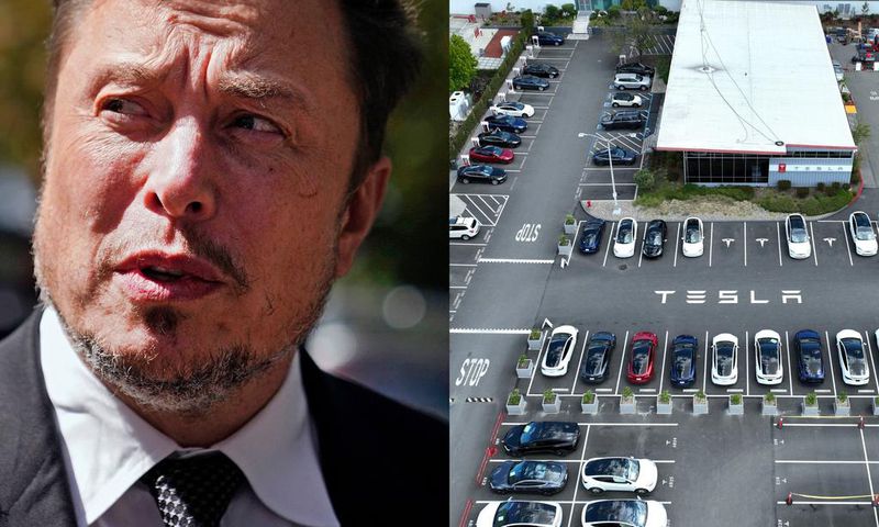 Tesla CEO Elon Musk and the Tesla factory in Fremont, California.Nathan Howard and Justin Sullivan via Getty Images