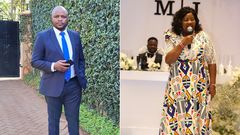 A collage of Jalang'o and Ida Odinga
