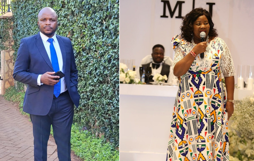 A collage of Jalang'o and Ida Odinga