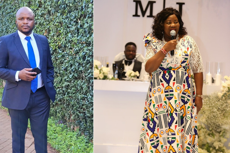 A collage of Jalang'o and Ida Odinga