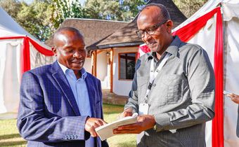 Interior CS Kithure Kindiki and Defence CS Aden Duale during the CSs retreat in Nanyuki on January 7, 2023