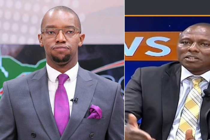 Citizen TV's Waihiga Mwaura and National Assembly Majority Leader Kimani Ichung'wa