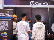 Gaming enthusiasts at Carry1st stand at Naiccon