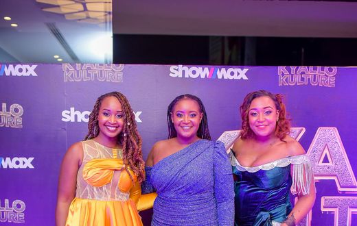 Mercy Kyallo, Gloria Kyallo and Betty Kyallo during the launch of Kyallo Kulture S2