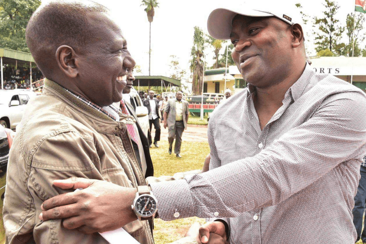 President William Ruto with Rashid Echesa during the 2022 campaigns