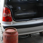 A car fitted with cooking gas cylinder