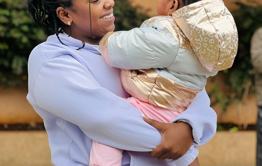 Jackie Matubia and her daughter