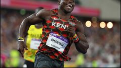 Ferdinand Omanyala after winning gold