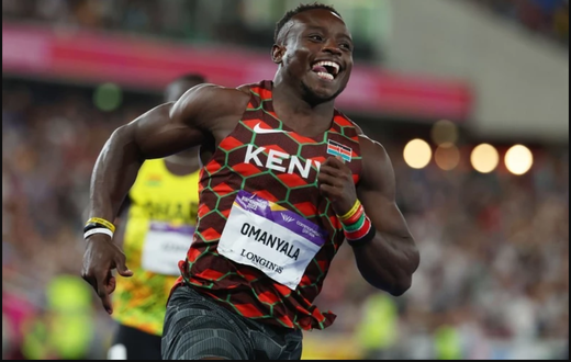 Ferdinand Omanyala after winning gold