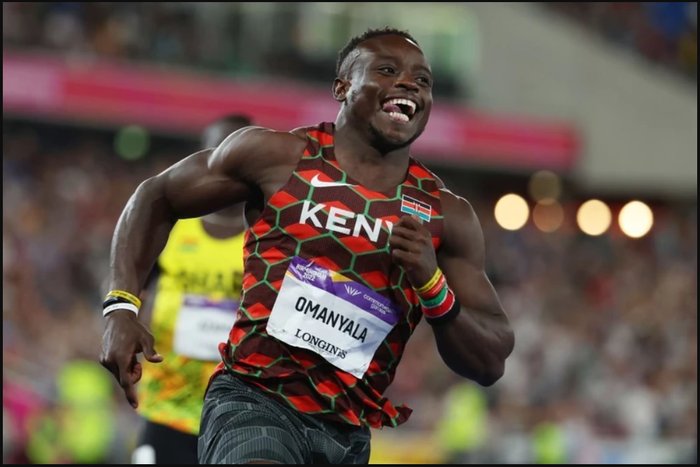 Ferdinand Omanyala after winning gold