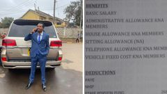 MP Peter Salasya shared his payslip showing deductions worth over Sh1 million