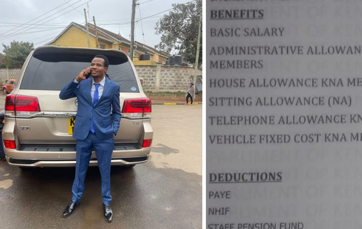 MP Peter Salasya shared his payslip showing deductions worth over Sh1 million