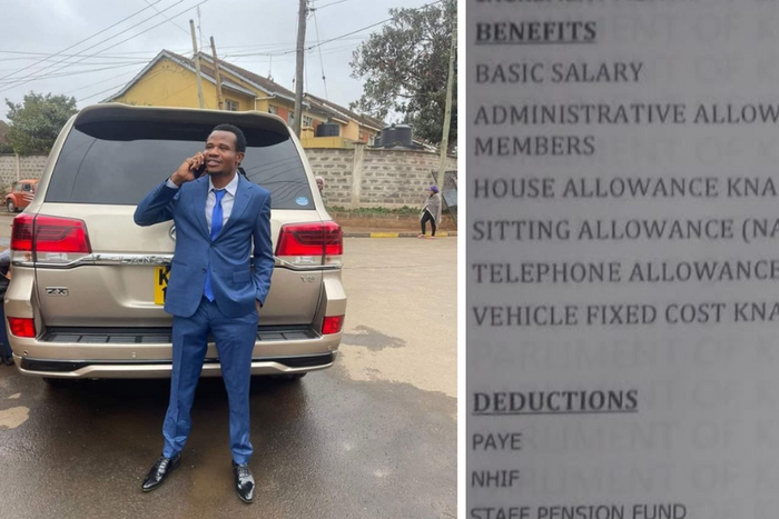 MP Peter Salasya shared his payslip showing deductions worth over Sh1 million