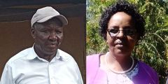A collage of a Zakaria Ng’asura and his wife Rose Cherono Ng’asura.