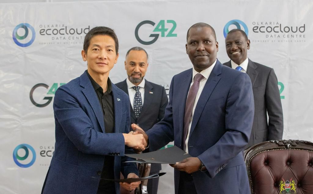 President William Ruto witnesses the signing of an MOU between Kenya’s EcoCloud and UAE’s G42