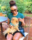 Michelle Ntalami & her pet Pixel