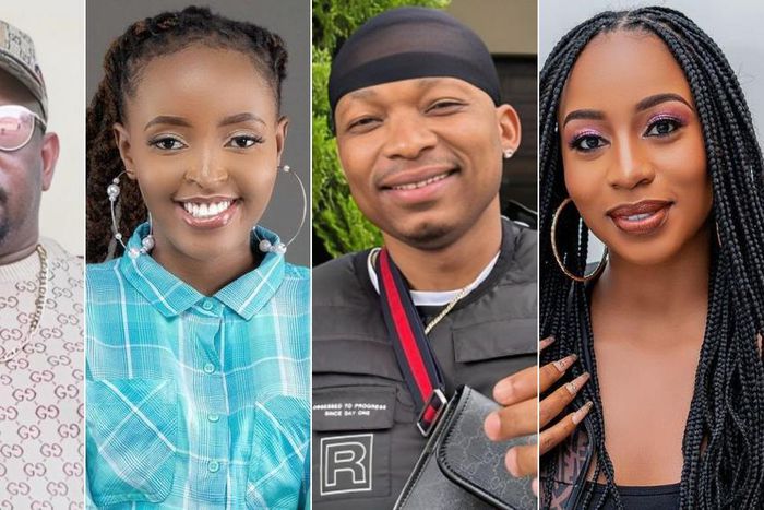 From left: Mike Sonko, Eve Mungai, Otile Brown & Diana Bahati