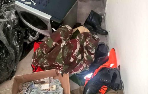 Items recovered during the arrest of suspects linked to USD 439 trillion fraud
