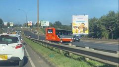 A super metro bus captured violating traffic rules along Thika Superhighway