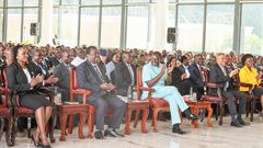 President William Ruto with Prime Secretary Musalia Mudavadi at State House on June 19, 2024
