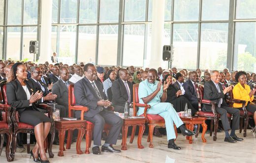 President William Ruto with Prime Secretary Musalia Mudavadi at State House on June 19, 2024