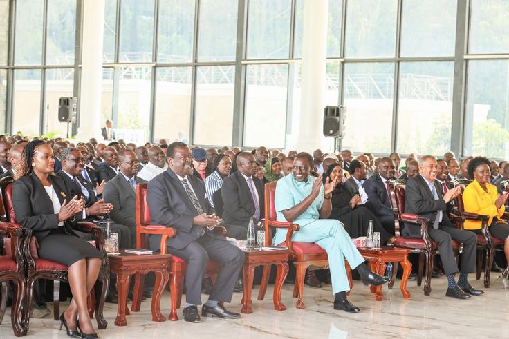 President William Ruto with Prime Secretary Musalia Mudavadi at State House on June 19, 2024