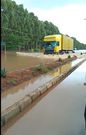 Traffic was disrupted along Eastern Bypass near Kamakis after floodwaters rendered the road impassable.
