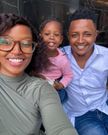 Content creator Felicity Shiru, her husband Thee Pluto and their daughter