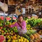 An Informal greengrocer popularly known as Mama Mboga selling her vegetables.