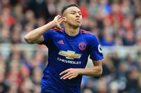 Manchester United's Jesse Lingard celebrates scoring the second goal in his side's 3-1 win against Middlesbrough on March 19, 2017