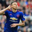 Manchester United's Jesse Lingard celebrates scoring the second goal in his side's 3-1 win against Middlesbrough on March 19, 2017