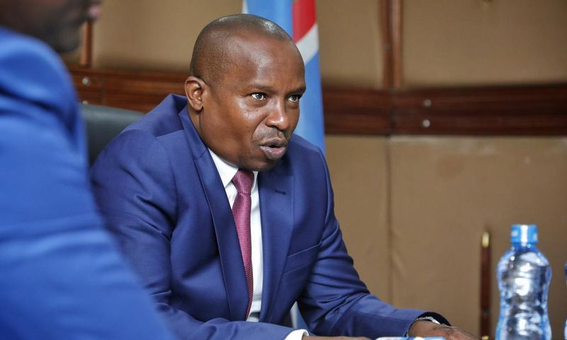 Interior CS Kithure Kindiki meeting immigration officials at Nyayo House on September 8, 2023