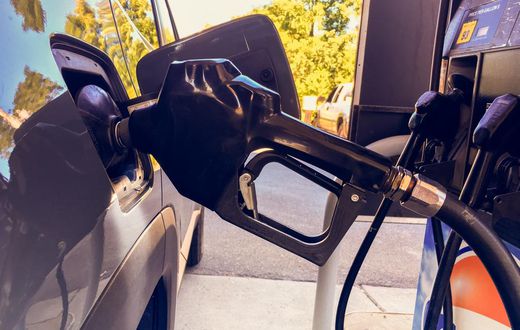 A car being fueled