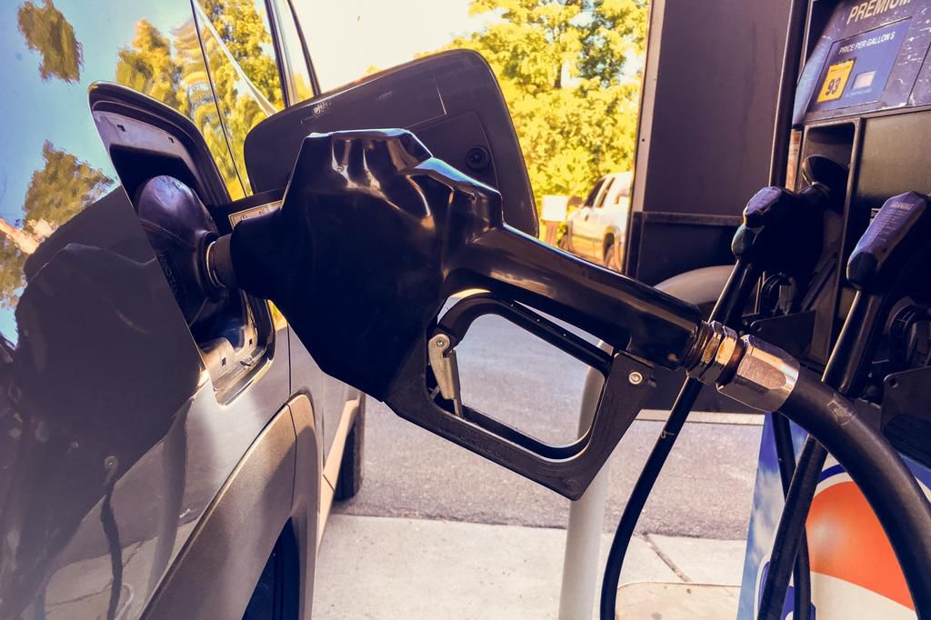 A car being fueled