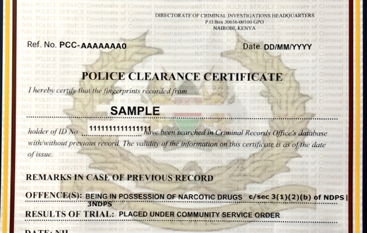 A certificate of good conduct