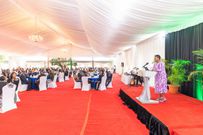 First Lady Rachel Ruto speaking during the commissioning of the 2023 Mashav Agricultural Programme at State House on August 15, 2023