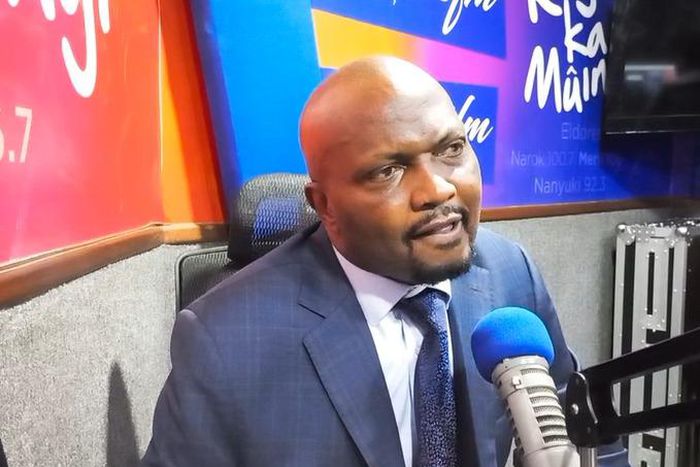 Cabinet Secretary Moses Kuria during an interview with Kameme FM on November 6, 2023