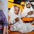 A collage of Mama Dangote and Diamond Platnumz & his son Naseeb Junior
