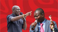 A collage of President William Ruto and Senator Jackson Mandago