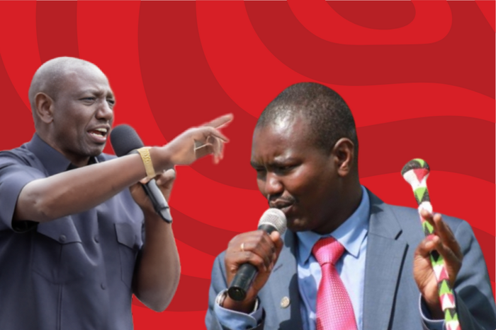 A collage of President William Ruto and Senator Jackson Mandago