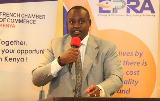EPRA Director General Daniel Kiptoo Speaking during a meeting hosted by the French Chamber of Commerce in Nairobi
