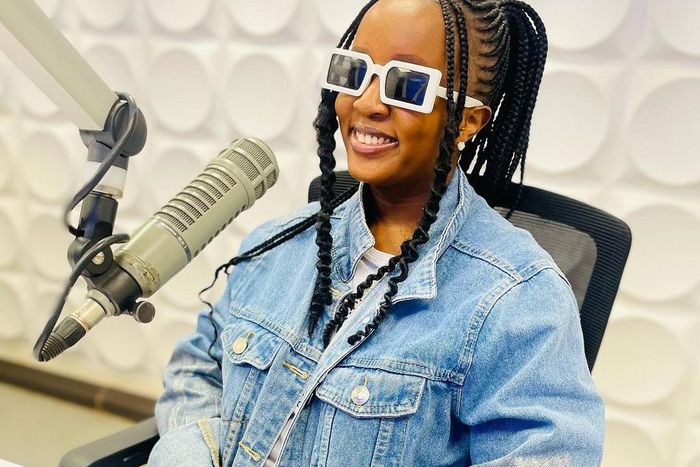 Singer Nadia Mukami at Kiss FM studios on August 4, 2023.