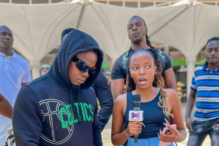 Eve Mungai interveweing Harmonize